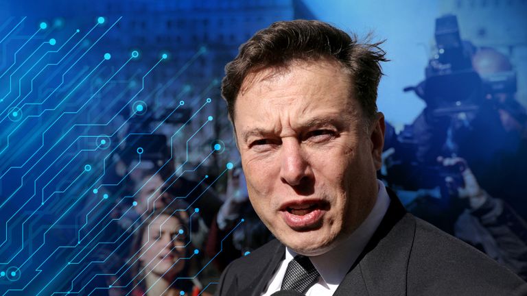 The five faces of Elon Musk / ONLY FOR FIVE FACES FEATURE