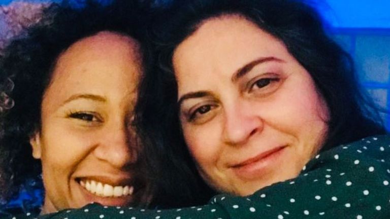 Emeli Sande, left, has shared a selfie of herself with her new partner Yoana