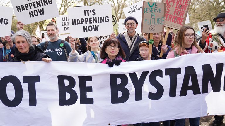 Protestors vow not to be bystanders over the climate change crisis