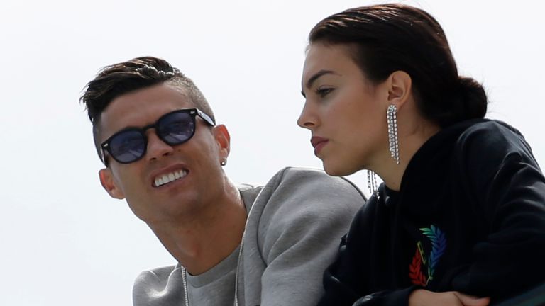 Cristiano Ronaldo and his partner, Georgina Rodriguez 