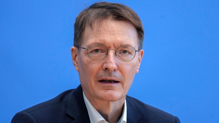 Germany&#39;s health minister, Karl Lauterbach, said he was &#39;appalled&#39; by the news. Pic: AP