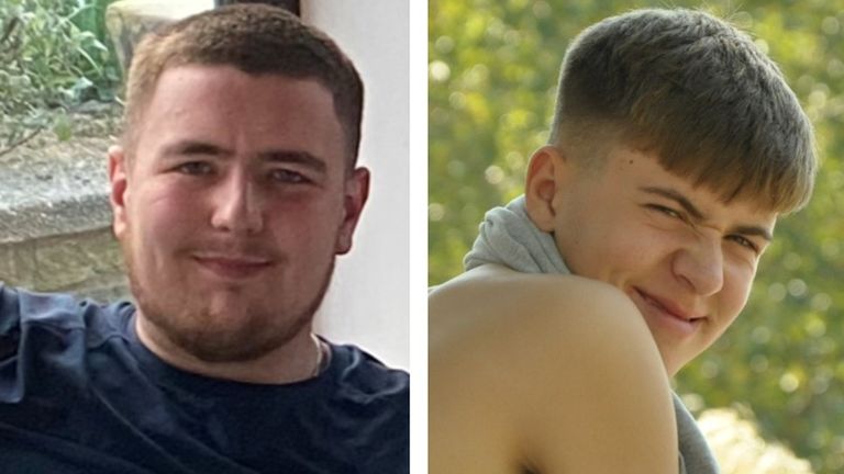 Harry Atkinson (left) and Lewis Meeson died on Good Friday in Oldham in Greater Manchester