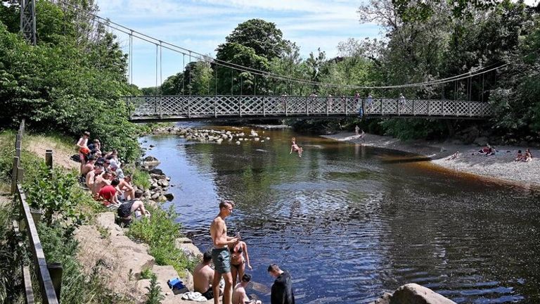 A stretch of the River Wharfe in Ilkley, West Yorkshire, was the first in England receive bathing waters designation in 2020 after a campaign. Pic: Ilkley Clean River Group