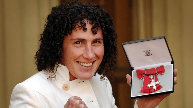 Britains top female boxer and five times world champion, Jane Couch, after collecting her MBE from the Prince of Wales during an investiture ceremony at Buckingham Palace.