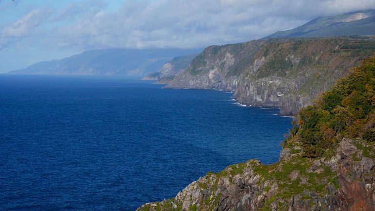 The tour boat was travelling off the western coast of Shiretoko Peninsula, in the northern island of Hokkaido. Pic: AP