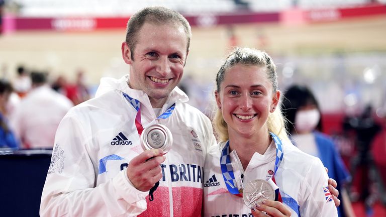 Jason and Laura Kenny made history at the Tokyo Olympics last year

