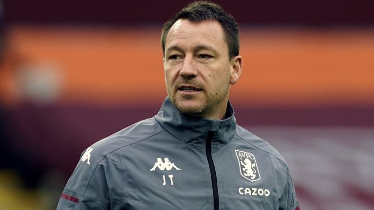 File photo dated 21-11-2020 of Aston Villa assistant manager John Terry. Former Chelsea captain John Terry will begin working with the club’s academy in January in a consultancy role. Issue date: Wednesday December 29, 2021..
