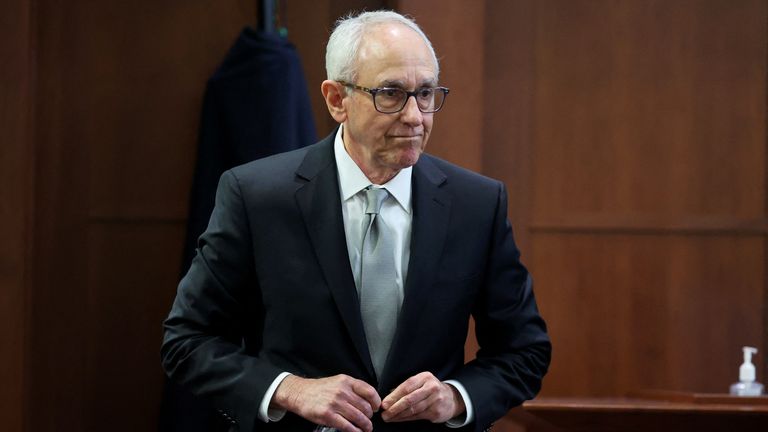 Witness Edward White attends actor Johnny Depp&#39;s defamation trial against his ex-wife Amber Heard, at the Fairfax County Circuit Courthouse in Fairfax, Virginia, U.S., April 28, 2022. Michael Reynolds/Pool via REUTERS
