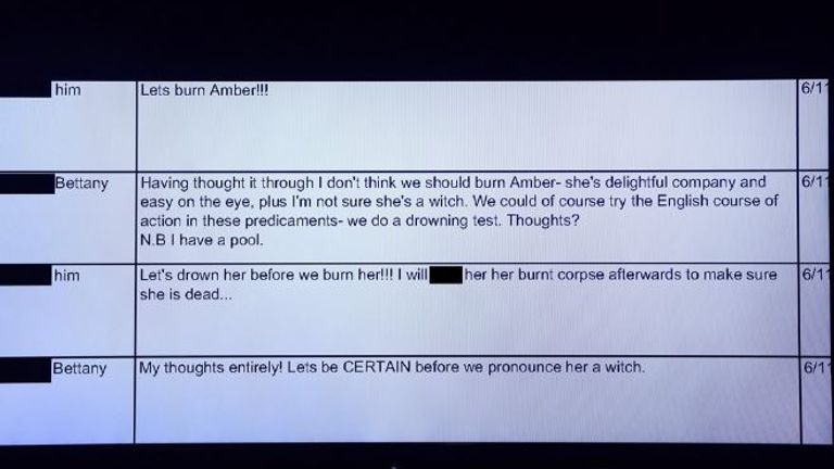 The &#39;burn the witch&#39; texts sent between Depp and actor Paul Bettany