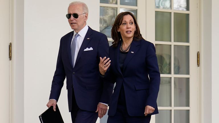 Harris will isolate while she continues to work from her residence. Pic: AP 