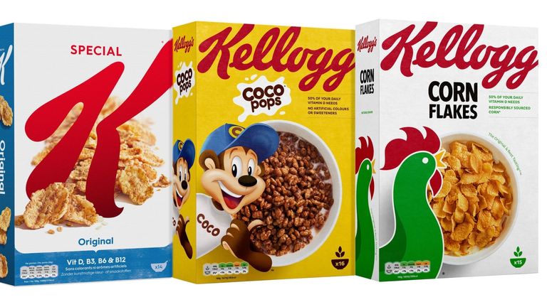 Kellogg&#39;s  cereals boxes