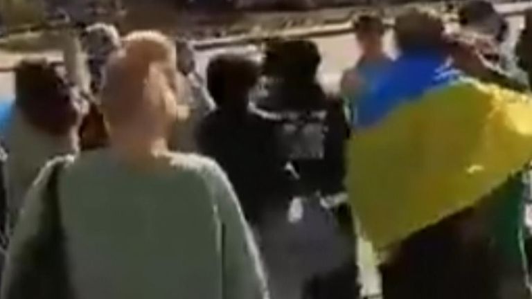 There were pro-Ukraine protests in the southern city of Kherson, which is currently controlled by Russian forces. The demonstrations were broken up with flash-bangs, leaving some people injured.