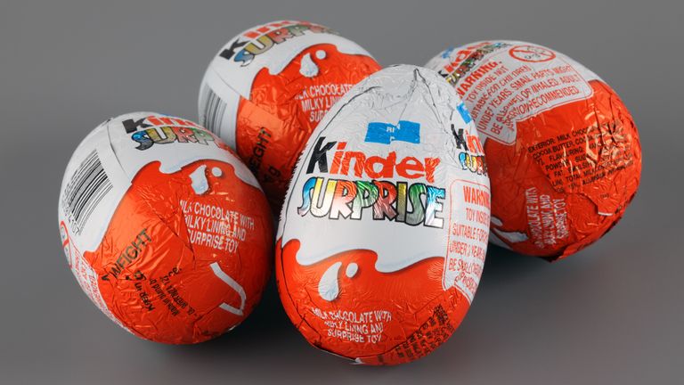 Kinder Surprise eggs have been recalled over salmonella fears