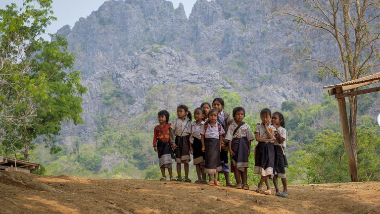 Children from Vangkhom school in Laos