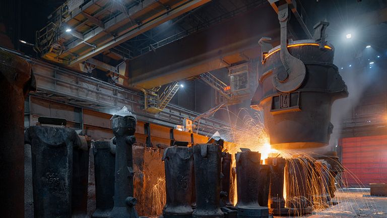 Liberty Steel, part of Sanjeev Gupta&#39;s GFG, uses electric arc furnaces to produce steel from recycled materials. Pic: LS
