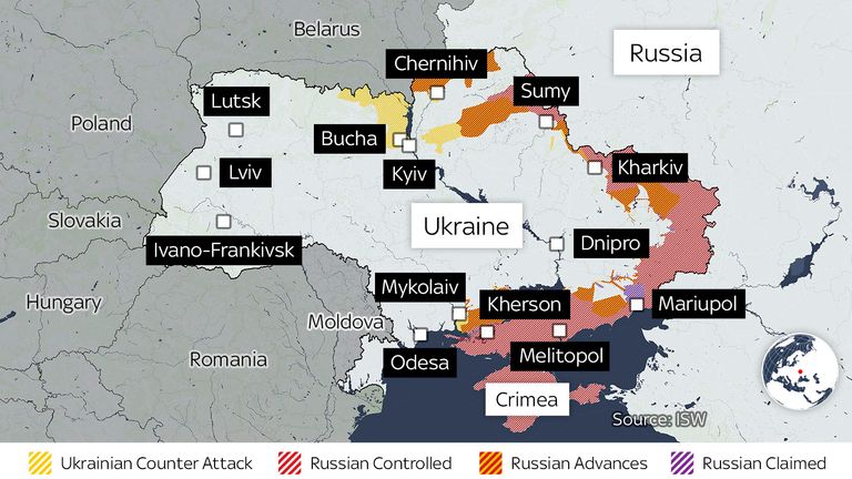 How things stand in Ukraine on the 40th day of the war