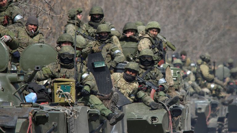 Russian forces driving towards Mariupol