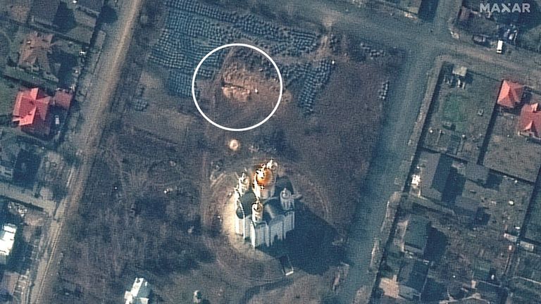 Maxar uydu görüntüsü 3 Nisan'da gönderildi