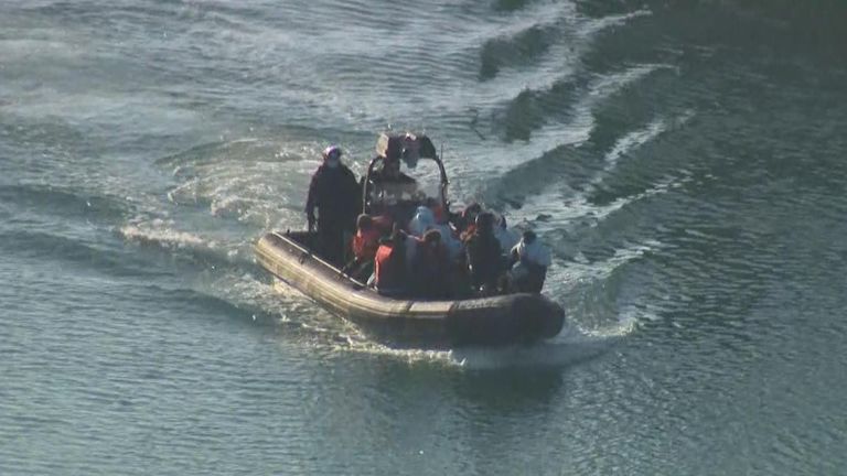 Migrant boat brought ashore in Dover