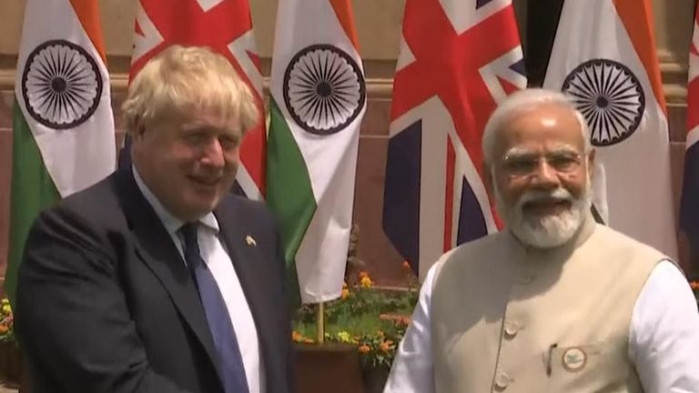 Boris Johnson meets Indian PM Narendra Modi 