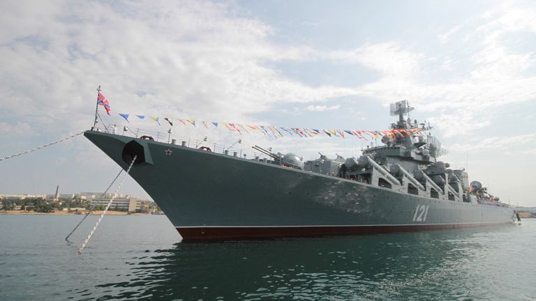 The Moskva in Sevastopol, Crimea, in 2017. File pic