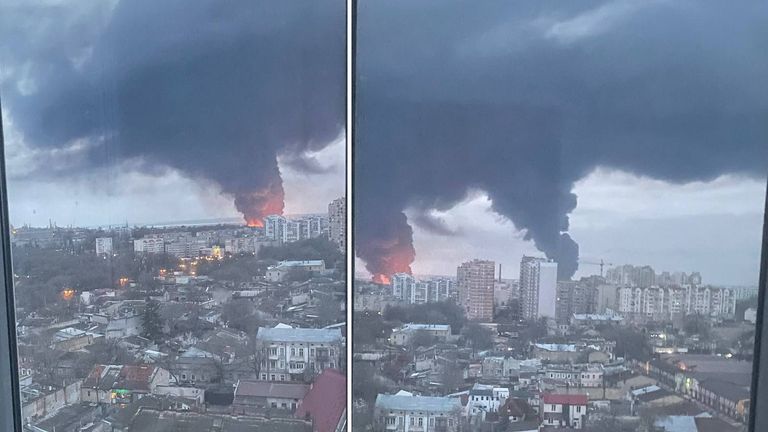 Les conséquences des frappes de missiles à Odessa.  Photo : Rob Lee (3 avril)