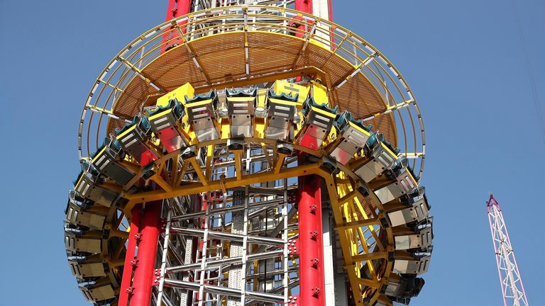 Tyre Sampson fell from the Orlando Free Fall drop tower in ICON Park in Orlando. Pic: AP