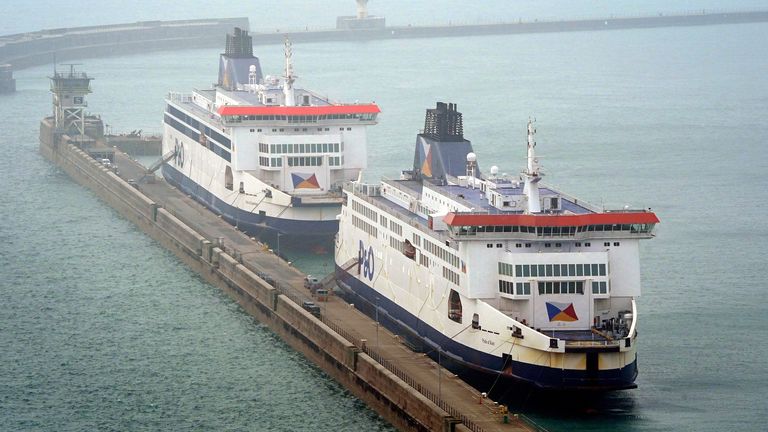 P&O Ferries the Pride of Canterbury (left) and the Pride of Kent (right) moored at the Port of Dover in Kent, as services remain suspended following P&O Ferries sacking 800 workers without notice. Picture date: Tuesday March 29, 2022.