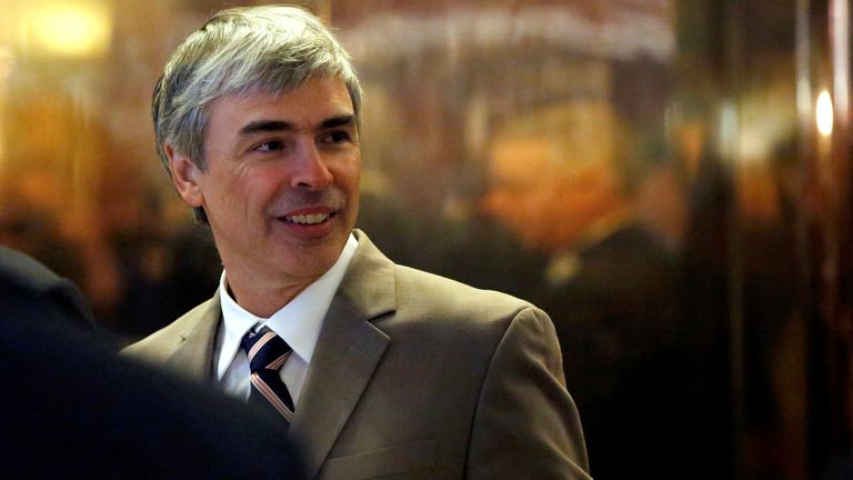 Larry Page, CEO and Co-founder of Alphabet enters Trump Tower ahead of a meeting of technology leaders with President-elect Donald Trump in Manhattan, New York City, U.S., December 14, 2016. REUTERS/Andrew Kelly