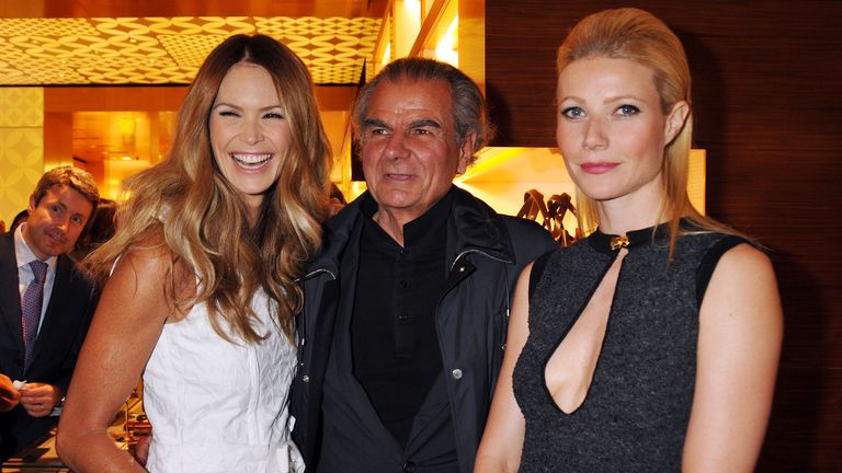 Elle Macpherson and Gwyneth Paltrow with Photographer Patrick Demarchelier. Pic: Alan Davidson/Shutterstock