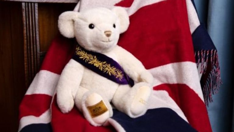 A collectible teddy bear to celebrate the platinum jubilee 