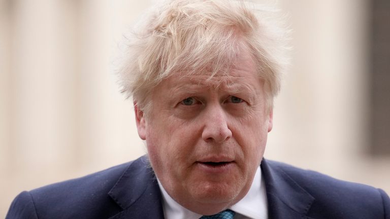 The war in Ukraine may have saved Mr Johnson&#39;s job for now Pic: AP