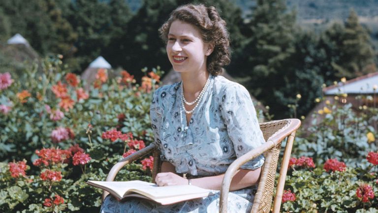 Pic: AP
Britain&#39;s Princess Elizabeth, later Queen Elizabeth II, on her 21st birthday, seated in Natal National Park, South Africa, April 21, 1947. In the background are the Drakenberg Mountains.  (AP Photo/Eddie Worth)