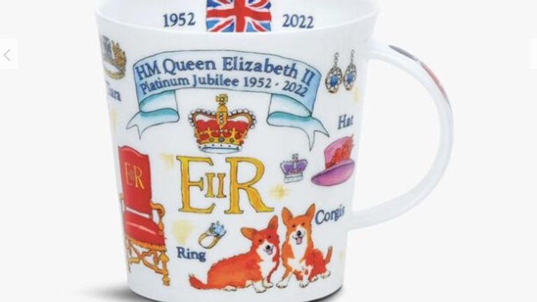 A cup to celebrate the Queen's Platinum Jubilee 
