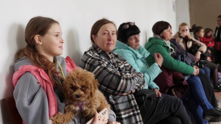 Refugees fleeing Russian-controlled Kherson rest in Bashtanka