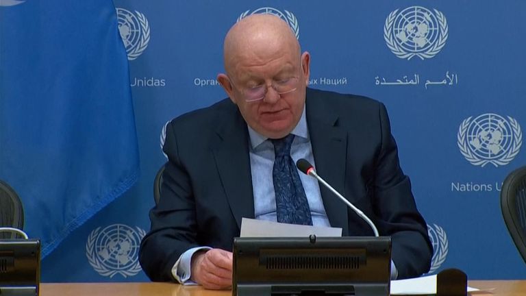 Russian ambassador to the United Nations denies any military atrocities in Bucha