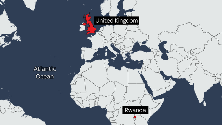 Le Rwanda est à 6 000 milles du Royaume-Uni