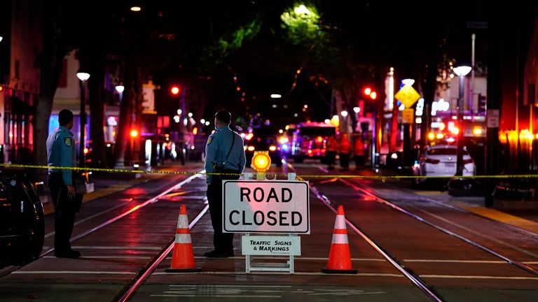 Residents were advised to avoid the area following the shooting. Pic: AP