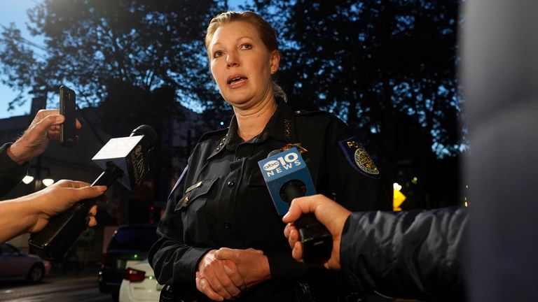 Sacramento Police Chief Kathy Lester. Pic AP