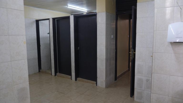 Toilets at the facility in Kigali 