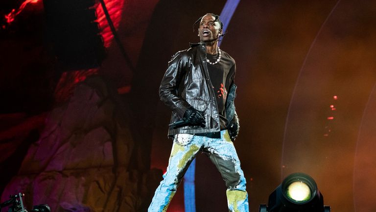 Travis Scott at Astroworld Music Festival in Houston last year. Pic: AP