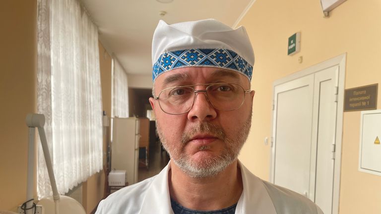 Dr Maksym Ubozhenok heads the hospital&#39;s surgery department and has treated children for decades