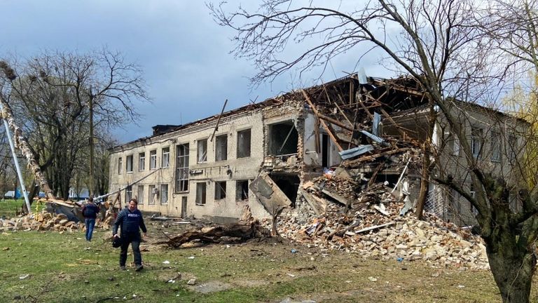 Bashtanka hospital was hit early evening on Tuesday