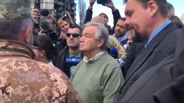 Antonio Guterres, Ukrayna'daki yıkımı araştırıyor