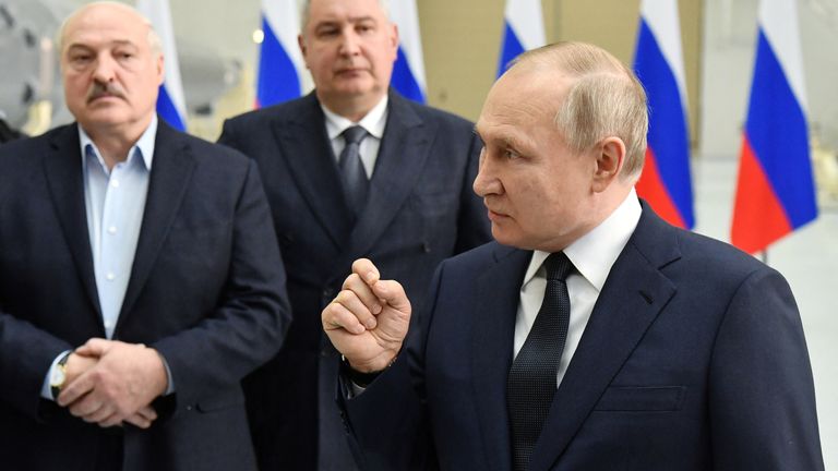 Russian President Vladimir Putin delivers a speech as he visits the Vostochny Cosmodrome in Amur Region, Russia April 12, 2022. Sputnik/Evgeny Biyatov/Kremlin via REUTERS ATTENTION EDITORS - THIS IMAGE WAS PROVIDED BY A THIRD PARTY.
