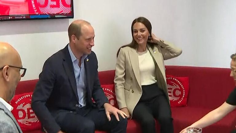 The Duke and Duchess of Cambridge will meet aid workers who have returned from helping the humanitarian effort in Ukraine, Kensington Palace has said.
