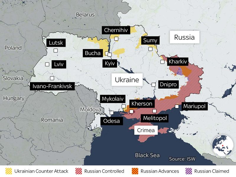 乌克兰战争地图 - 4月18日