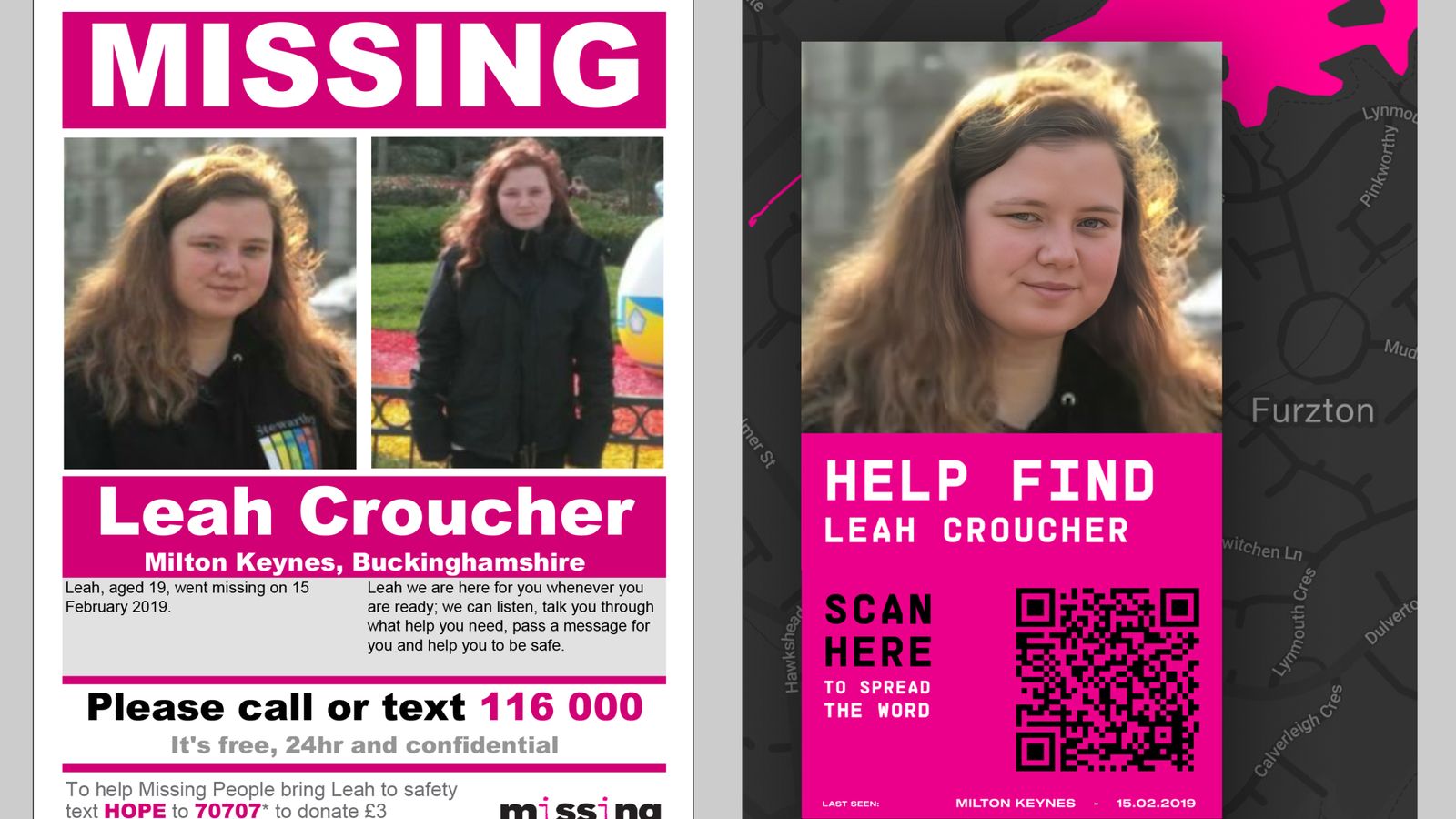Missing person posters redesigned for more impact and will no longer have word 'missing'
