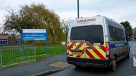 A patient transport ambulance outside the Royal Shrewsbury Hospital, Shropshire part of the  Shrewsbury and Telford Hospital NHS Trust 
