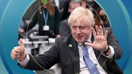 Britain&#39;s Prime Minister Boris Johnson indicates 1.5 degrees with his hands as he attends the World Leaders&#39; Summit "Accelerating Clean Technology Innovation and Deployment", at the COP26 Summit, in Glasgow, Scotland, Tuesday, Nov. 2, 2021. The U.N. climate summit in Glasgow gathers leaders from around the world, in Scotland&#39;s biggest city, to lay out their vision for addressing the common challenge of global warming. (Jeff J Mitchell/Pool Photo via AP)
PIC:AP

